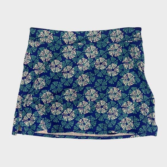 Tranquility Medium Blue Pattern Skort Polyester Spandex - Picture 1 of 6